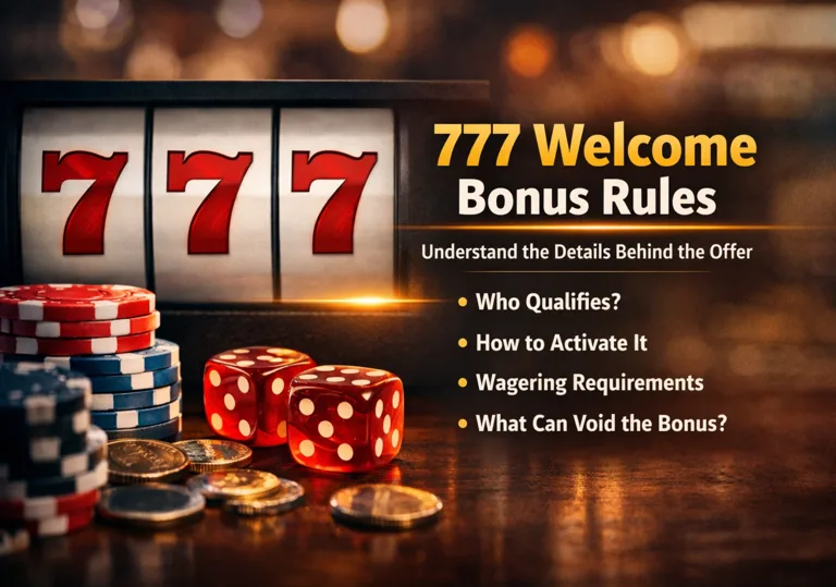 777 welcome bonus rules explained with eligibility and wagering details