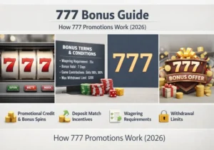 Visual representation of a 777 bonus promotion interface highlighting bonus structure details