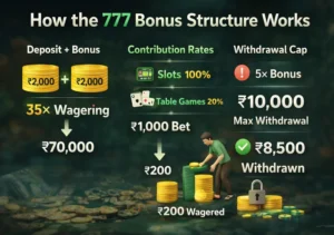 How 777 free bonus works with wagering and limits explained
