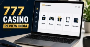 777 casino review India visual showing login, games, bonus, and mobile platform experience
